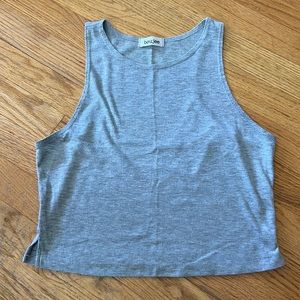 Gray crop top